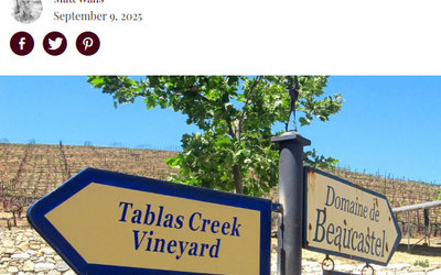 Decanter article on Tablas Creek completing the Chateauneuf collection