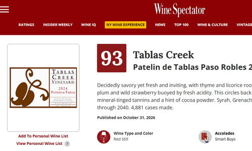 2024 Patelin 93 Wine Spectator