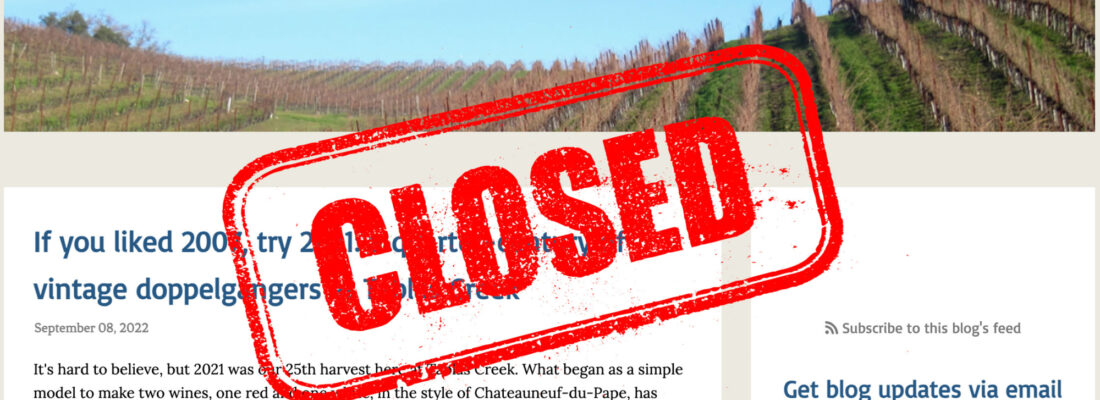 Typepad Blog Closed