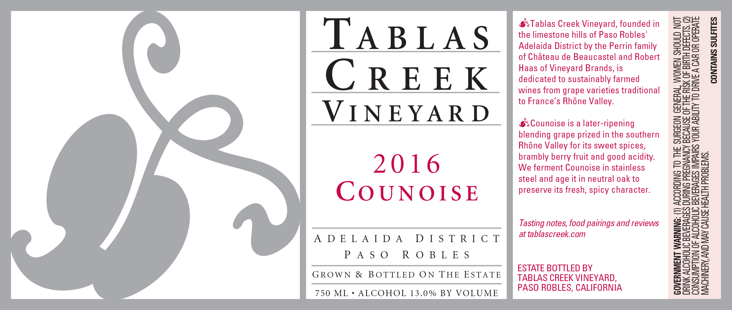 2016 Counoise Tablas Creek