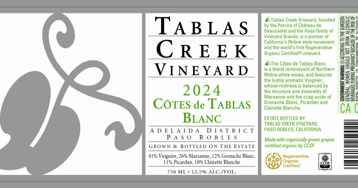 2024 Cotes de Tablas Blanc | Tablas Creek