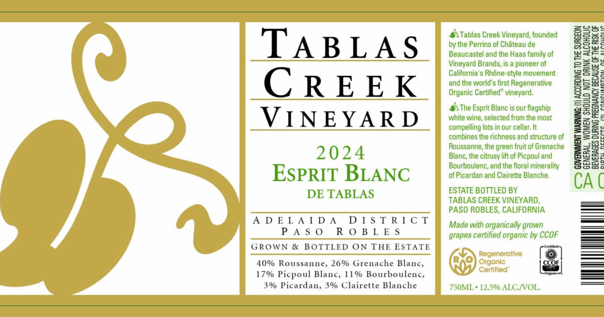 2024 Esprit de Tablas Blanc bottle