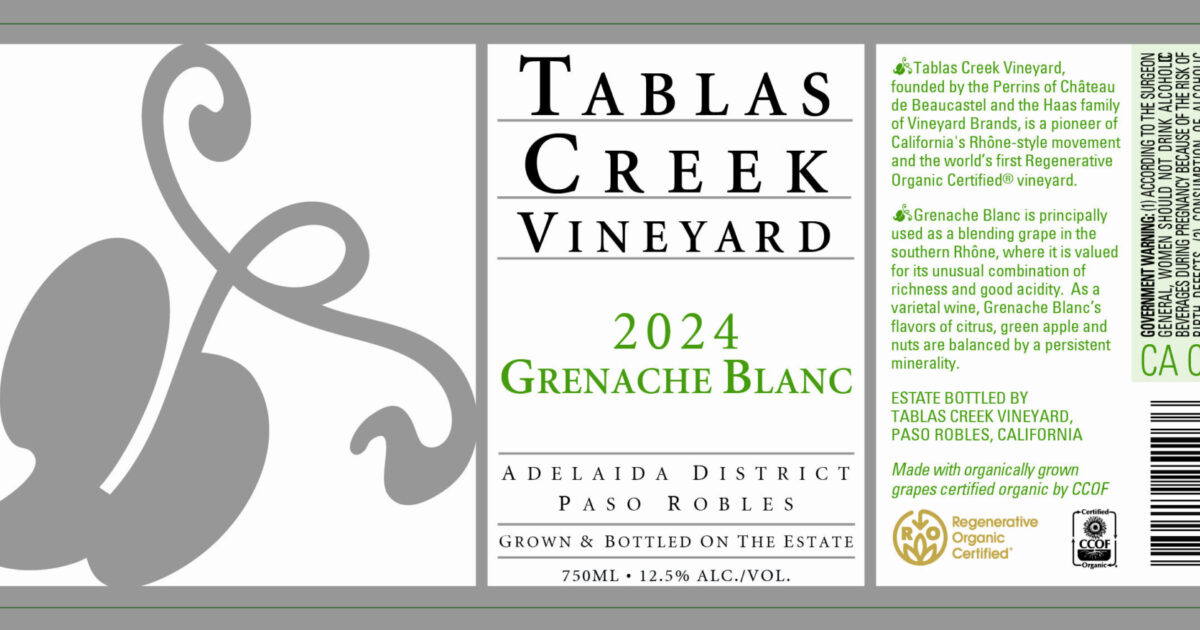 2024 Grenache Blanc bottle