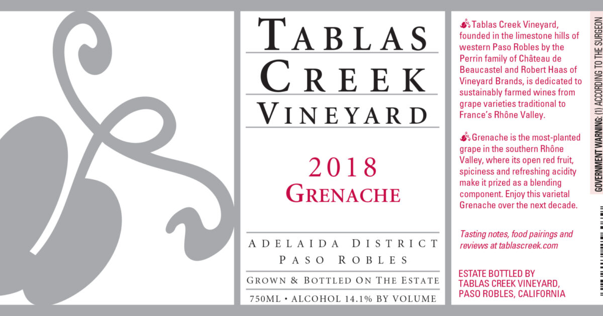 2018 Grenache | Tablas Creek