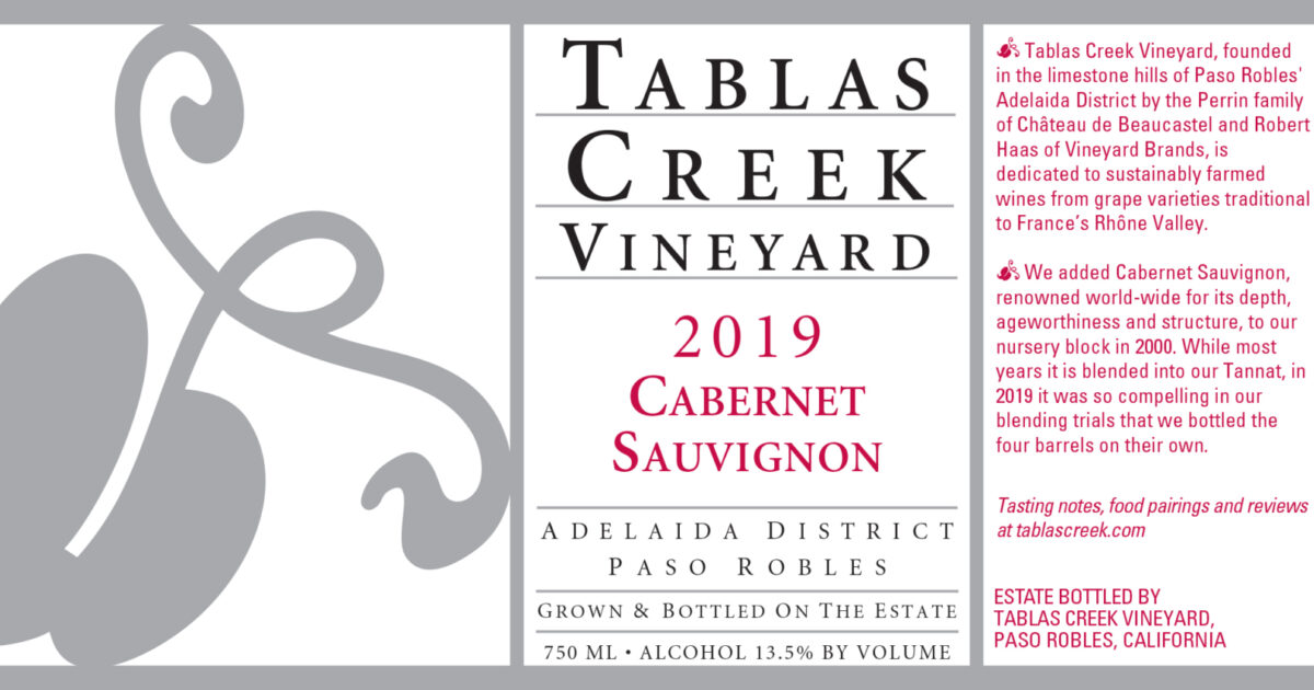 2019 Cabernet Sauvignon | Tablas Creek
