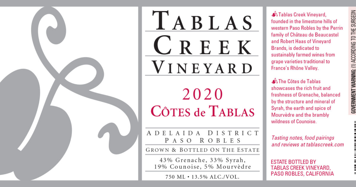 2020 Cotes de Tablas | Tablas Creek
