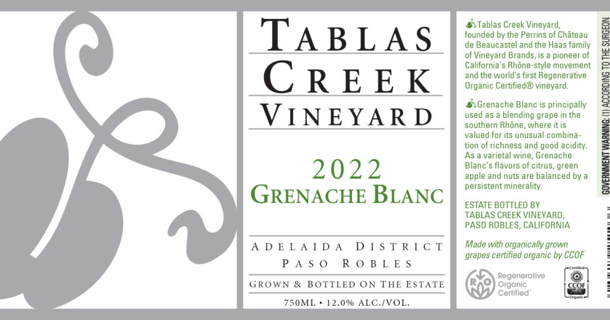 2022 Grenache Blanc | Tablas Creek