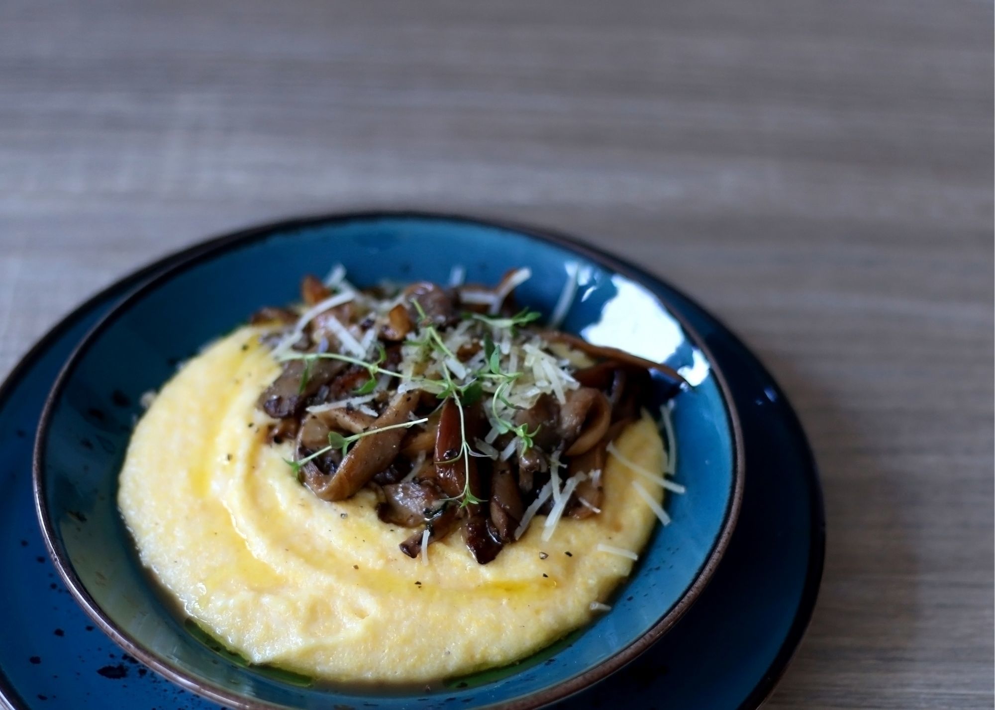 Image of Soft Polenta with Roasted Mushrooms